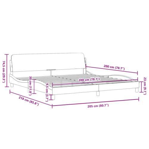 Okvir za krevet s uzglavljem bijelo-crni 200x200cm umjetna koža - Bijela i crna 200 x 200 cm Cijena