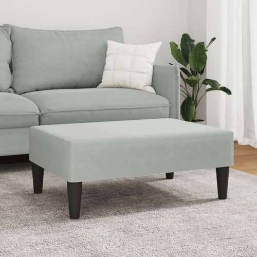 Tabure svjetlosivi 77x55x31 cm baršunasti - Svjetlosiva 1 Cijena