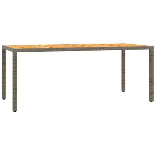 Vrtna garnitura - 7-dijelni vrtni blagovaonski set sivi od poliratana - Siva Dužina stola 190 cm 6 Cijena