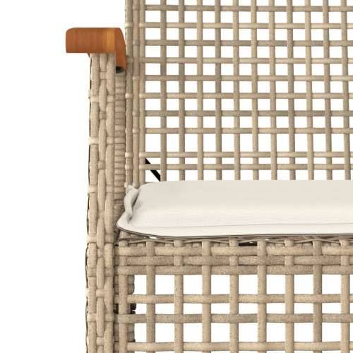 Vrtna garnitura - 3-dijelni vrtni blagovaonski set od poliratana s jastucima bež - Bež 80 x 80 x 74 cm 2 Cijena