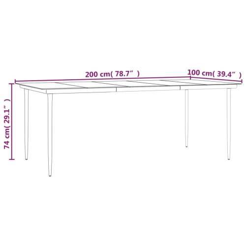 Vrtna garnitura - 9-dijelni vrtni blagovaonski set od poliratana s jastucima bež - Bež 200 x 100 x 74 cm 8 Cijena
