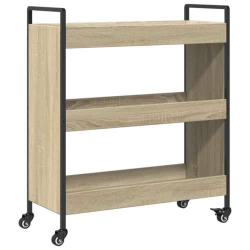 Kuhinjska kolica boja hrasta 70 x 30 x 82 cm konstruirano drvo sonoma hrast Cijena
