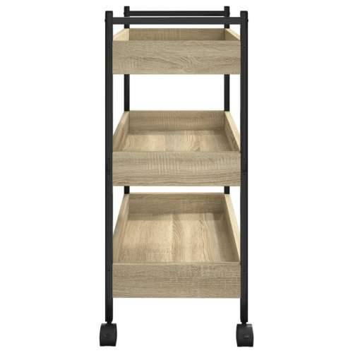 Kuhinjska kolica boja hrasta 50 x 30 x 70 cm konstruirano drvo - sonoma hrast Cijena