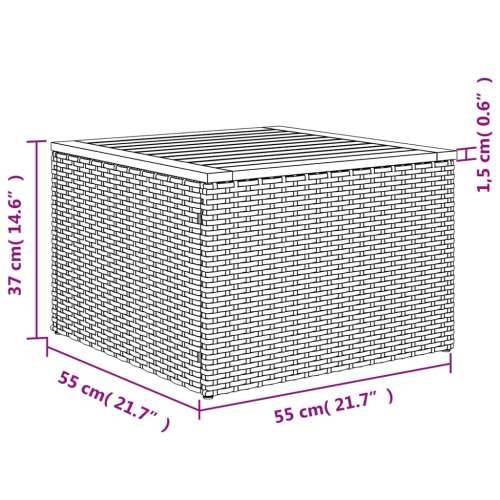 Vrtna garnitura - 6-dijelni set vrtnih sofa od poliratana s jastucima sivi - siva i tamnosiva 2x middle + 3x corner + table 1 Cijena