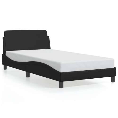 Okvir za krevet s uzglavljem crni 100x200 cm od umjetne kože Crna 100 x 200 cm Cijena