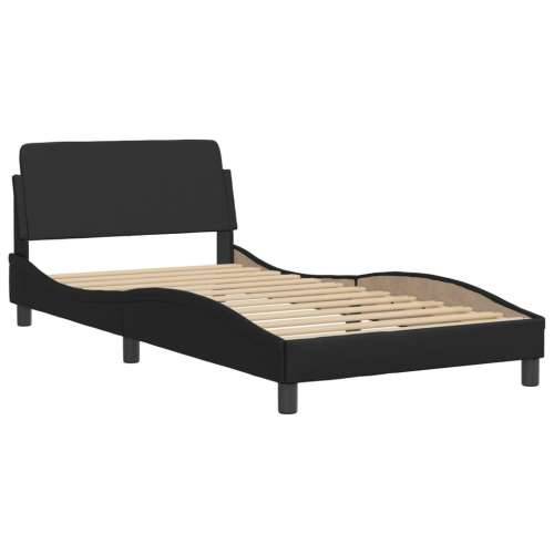Okvir za krevet s uzglavljem crni 100x200 cm od umjetne kože Crna 100 x 200 cm Cijena