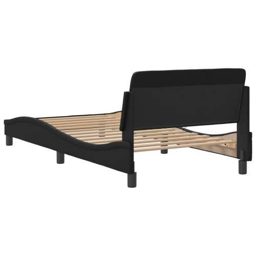 Okvir za krevet s uzglavljem crni 100x200 cm od umjetne kože Crna 100 x 200 cm Cijena