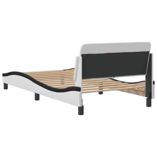 Okvir za krevet s uzglavljem bijelo-crni 100x200cm umjetna koža - Bijela i crna 100 x 200 cm Cijena