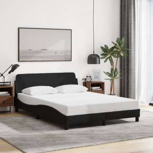 Okvir za krevet bez madraca crni 140 x 190 cm od tkanine - Crna 140 x 190 cm Cijena