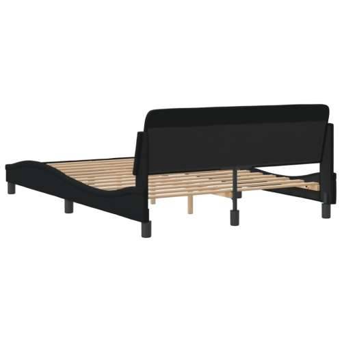 Okvir za krevet bez madraca crni 140 x 190 cm od tkanine - Crna 140 x 190 cm Cijena