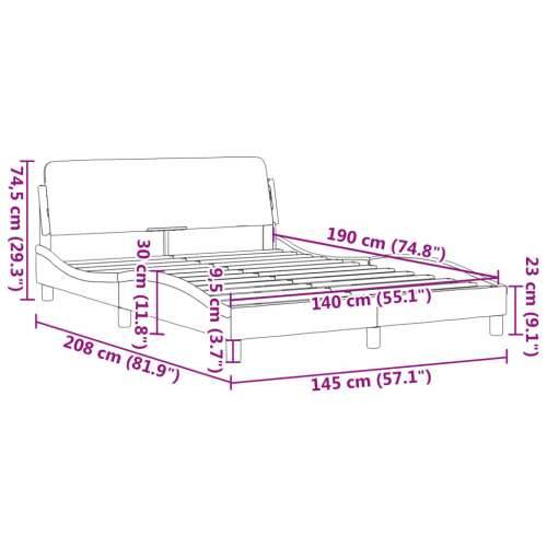 Okvir za krevet bez madraca crni 140 x 190 cm od tkanine - Crna 140 x 190 cm Cijena