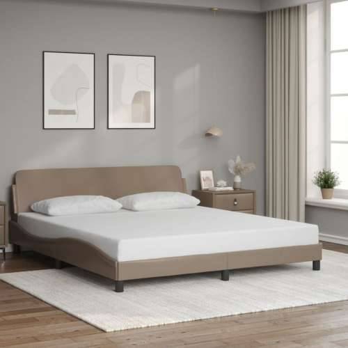 Okvir za krevet s uzglavljem cappuccina 180x200 cm umjetne koža - Boja cappuccina 180 x 200 cm Cijena
