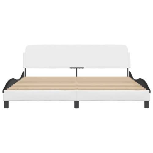 Okvir za krevet s uzglavljem bijelo-crni 180x200cm umjetna koža - Bijela i crna 180 x 200 cm Cijena