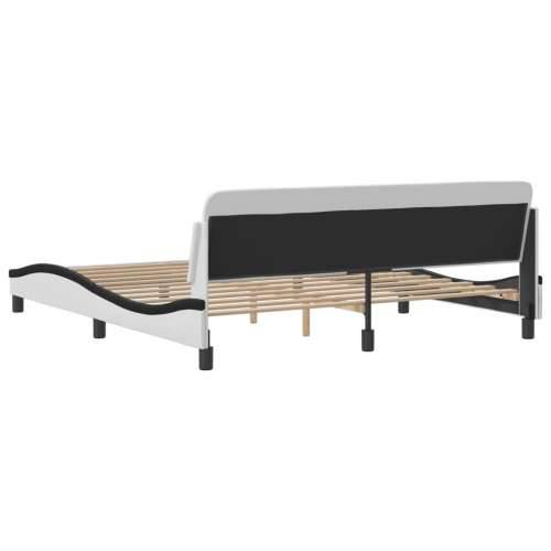 Okvir za krevet s uzglavljem bijelo-crni 180x200cm umjetna koža - Bijela i crna 180 x 200 cm Cijena