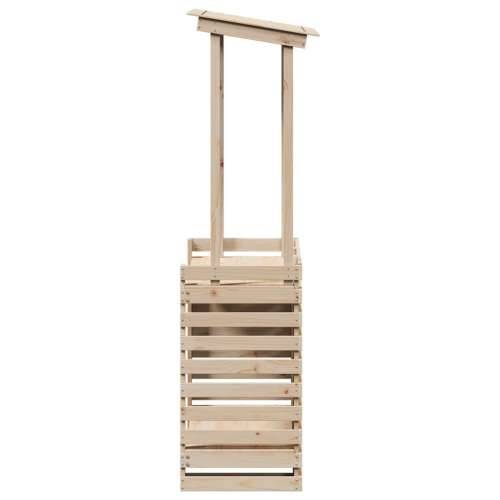 Vanjski barski stol s krovom 112,5 x 57 x 195,5 cm masivno drvo - Prirodna boja bora 112,5 x 57 x 195,5 cm 1 Cijena