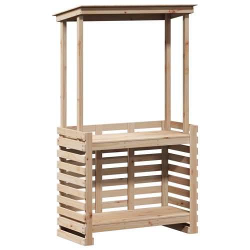 Vanjski barski stol s krovom 112,5 x 57 x 195,5 cm masivno drvo - Prirodna boja bora 112,5 x 57 x 195,5 cm 1 Cijena