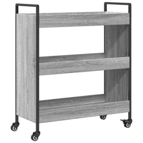 Kuhinjska kolica siva boja hrasta 70x30x82 cm konstruirano drvo - Sivi hrast sonoma Cijena