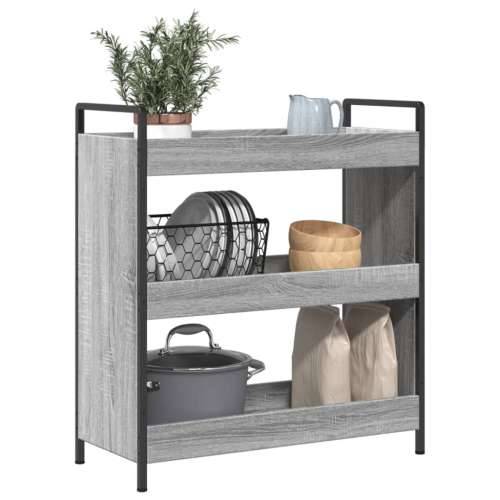 Kuhinjska kolica siva boja hrasta 70x30x82 cm konstruirano drvo - Sivi hrast sonoma Cijena