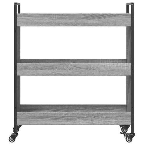 Kuhinjska kolica siva boja hrasta 70x30x82 cm konstruirano drvo - Sivi hrast sonoma Cijena