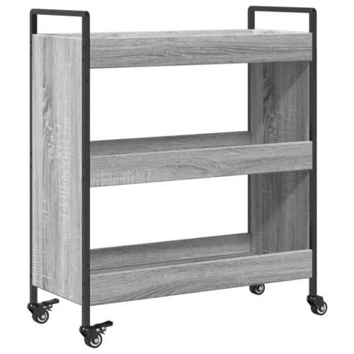 Kuhinjska kolica siva boja hrasta 70x30x82 cm konstruirano drvo - Sivi hrast sonoma Cijena