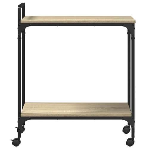 Kuhinjska kolica boja hrasta 60,5x31x72,5 cm konstruirano drvo - sonoma hrast Cijena