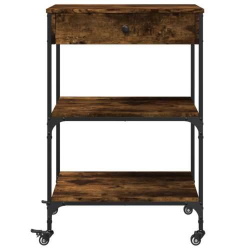 Kuhinjska kolica boja hrasta 60x48x89,5 cm konstruirano drvo - Dimljeni hrast Cijena
