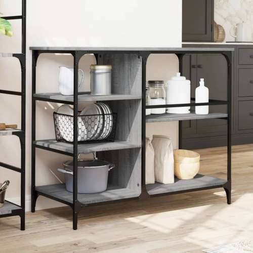 Kuhinjska kolica boja hrasta 100x45x89,5 cm konstruirano drvo - Sivi hrast sonoma Cijena