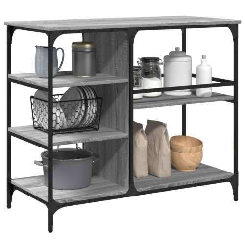 Kuhinjska kolica boja hrasta 100x45x89,5 cm konstruirano drvo - Sivi hrast sonoma Cijena