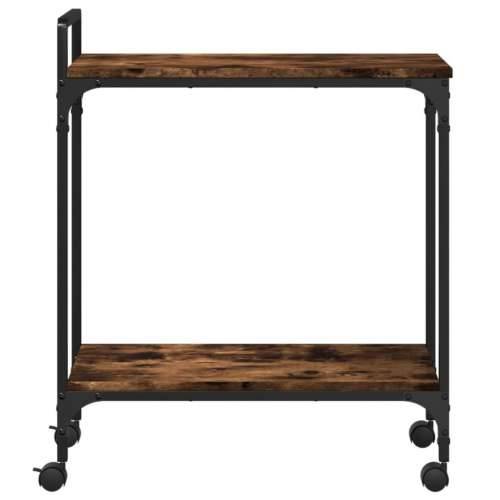 Kuhinjska kolica boja hrasta 60,5x31x72,5 cm konstruirano drvo - Dimljeni hrast Cijena
