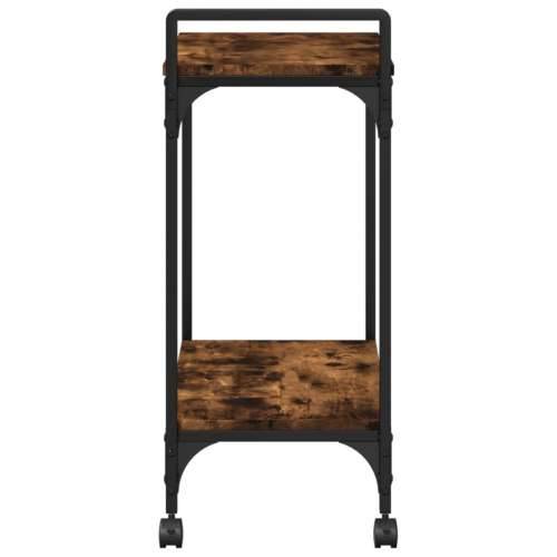 Kuhinjska kolica boja hrasta 60,5x31x72,5 cm konstruirano drvo - Dimljeni hrast Cijena