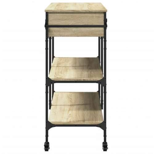 Kuhinjska kolica boja hrasta 105 x 42 x 95 cm konstruirano drvo - sonoma hrast Cijena
