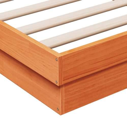 LED okvir kreveta voštano smeđi 140x190 cm od masivne borovine - Voštano smeđa 140 x 190 cm Cijena