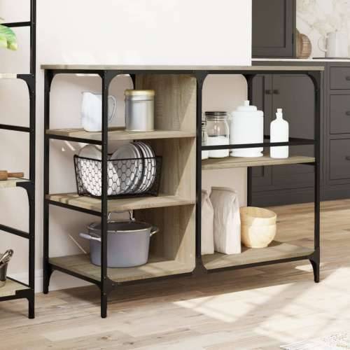 Kuhinjska kolica boja hrasta 100x45x89,5 cm konstruirano drvo - sonoma hrast Cijena