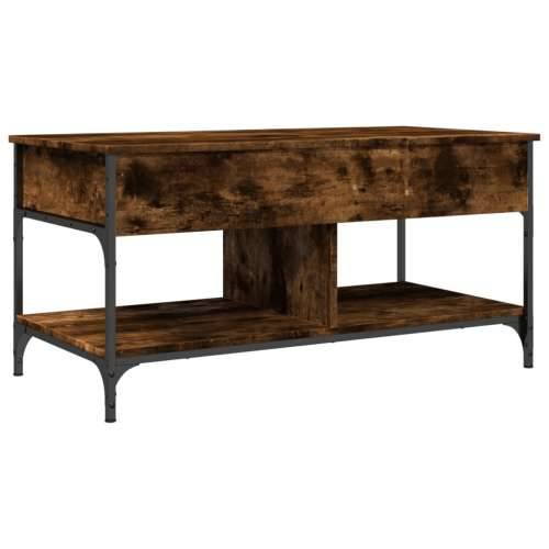 Stolić za kavu boja hrasta 100 x 50 x 50 cm od drva i metala - Dimljeni hrast 1 100 cm Cijena