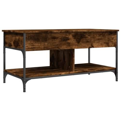 Stolić za kavu boja hrasta 100 x 50 x 50 cm od drva i metala - Dimljeni hrast 1 100 cm Cijena