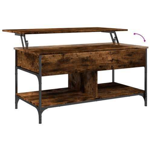 Stolić za kavu boja hrasta 100 x 50 x 50 cm od drva i metala - Dimljeni hrast 1 100 cm Cijena
