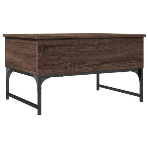 Stolić za kavu smeđa boja hrasta 70x50x40 cm od drva i metala - Smeđi hrast 1 70 cm Cijena