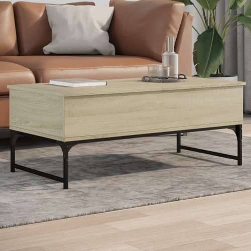 Stolić za kavu boja hrasta sonome 100x50x40 cm od drva i metala sonoma hrast 1 100 cm Cijena