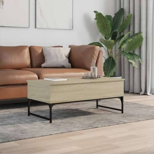 Stolić za kavu boja hrasta sonome 100x50x40 cm od drva i metala sonoma hrast 1 100 cm Cijena