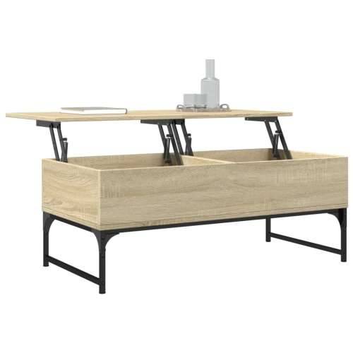 Stolić za kavu boja hrasta sonome 100x50x40 cm od drva i metala sonoma hrast 1 100 cm Cijena