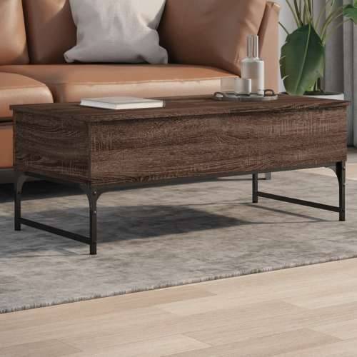 Stolić za kavu smeđa boja hrasta 100 x 50 x 40 cm drvo i metal - Smeđi hrast 1 100 cm Cijena