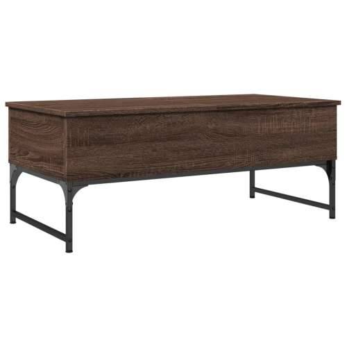 Stolić za kavu smeđa boja hrasta 100 x 50 x 40 cm drvo i metal - Smeđi hrast 1 100 cm Cijena