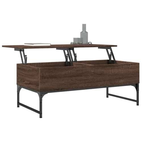 Stolić za kavu smeđa boja hrasta 100 x 50 x 40 cm drvo i metal - Smeđi hrast 1 100 cm Cijena