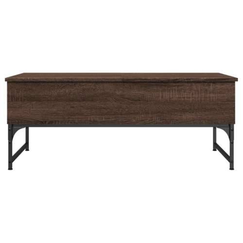 Stolić za kavu smeđa boja hrasta 100 x 50 x 40 cm drvo i metal - Smeđi hrast 1 100 cm Cijena