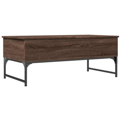 Stolić za kavu smeđa boja hrasta 100 x 50 x 40 cm drvo i metal - Smeđi hrast 1 100 cm Cijena