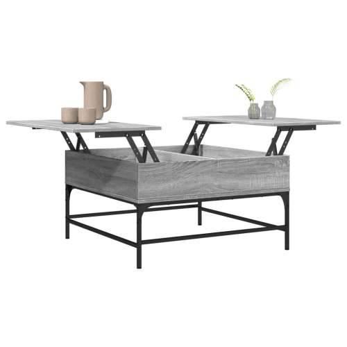 Stolić za kavu siva boja hrasta 80x80x45 cm od drva i metala - Sivi hrast sonoma 80 x 80 x 45 cm 1 Cijena