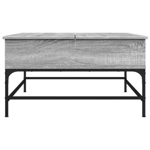 Stolić za kavu siva boja hrasta 80x80x45 cm od drva i metala - Sivi hrast sonoma 80 x 80 x 45 cm 1 Cijena