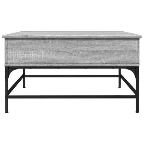 Stolić za kavu siva boja hrasta 80x80x45 cm od drva i metala - Sivi hrast sonoma 80 x 80 x 45 cm 1 Cijena