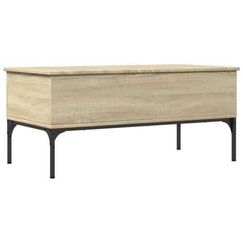 Stolić za kavu boja hrasta 100 x 50 x 45 cm od drva i metala - sonoma hrast 1 Cijena