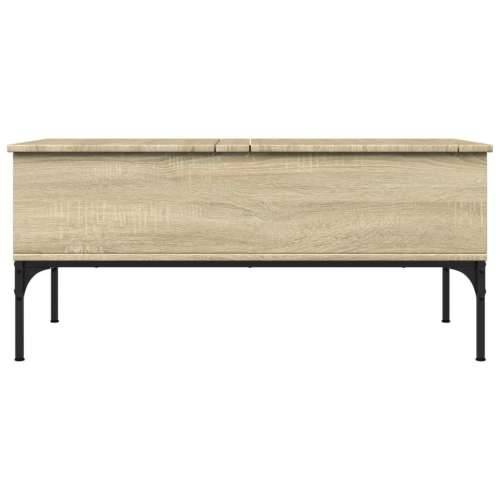 Stolić za kavu boja hrasta 100 x 50 x 45 cm od drva i metala - sonoma hrast 1 Cijena